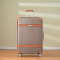 Hardshell Luggage Sets 3 Piece Double Spinner 8 Wheels Suitcase With Tsa Lock Lightweight 20''24''28'' Coppery Abs