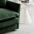 Modern Accent Chair With Ottoman, Living Room Club Chair Chenille Upholstered Armchairreading Chair For Bedroom, Green Chenille Green Chenille 1 Seat