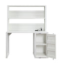 White 1 Door Writing Desk With Hutch White Writting Desk Office Industrial Freestanding Rectangular Hutch Iron