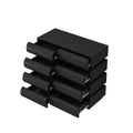 8 Drawer Dresser For Bedroom, Black Dresser No Handle, Modern 8 Chest Of Drawers With Wide Storage Black Mdf