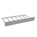 Full Size Wooden House Bed With Twin Size Trundle, Gray Full Gray Solid Wood Mdf