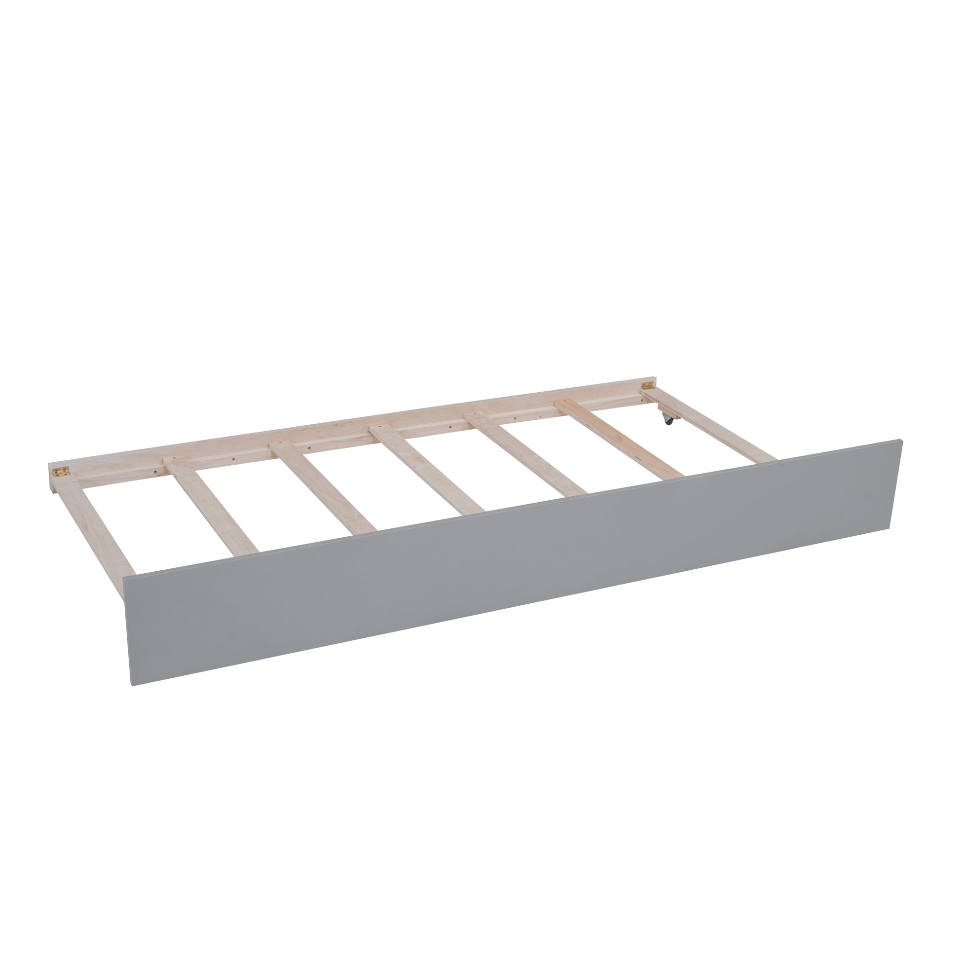Full Size Wooden House Bed With Twin Size Trundle, Gray Full Gray Solid Wood Mdf