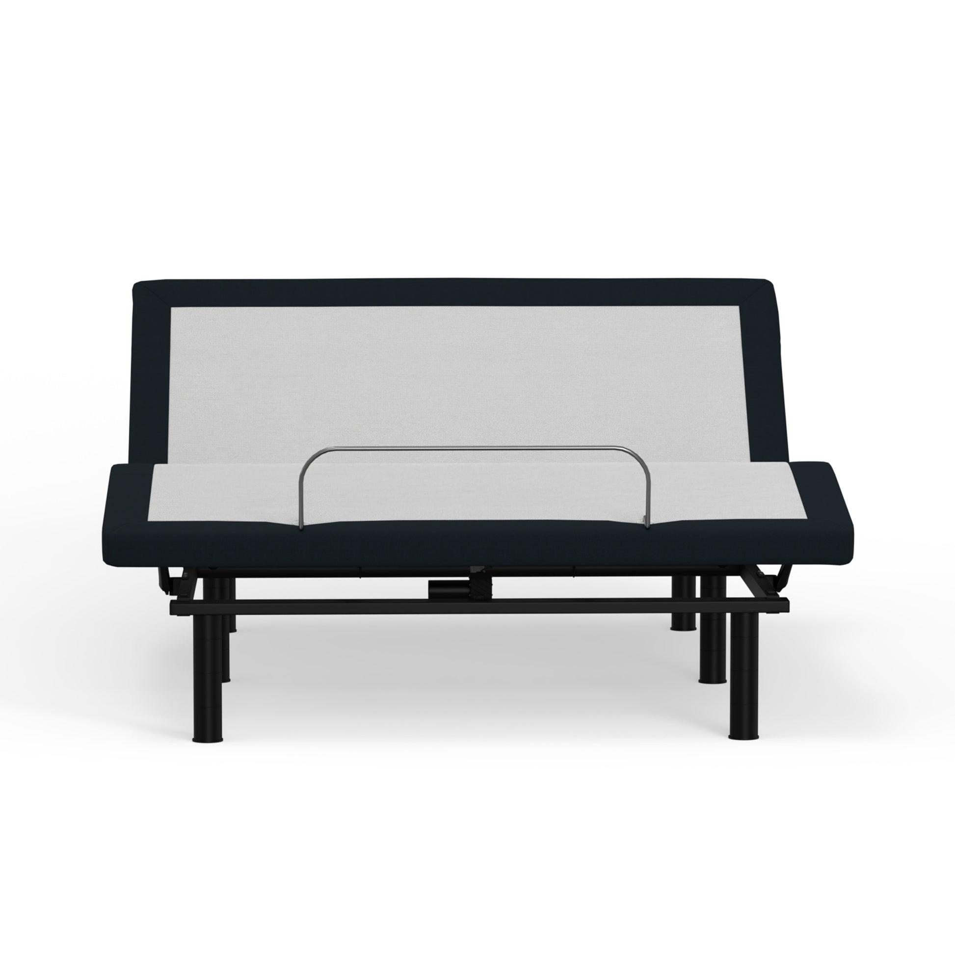 Model P2 Adjustable Base Queen: Massage, Usb, Led Night Light, Zero Clearance Queen White Charcoal Metal