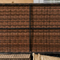 Outsunny Outdoor Deck Box & Shoe Storage, Pe Rattan Wicker Towel Rack With Liner For Indoor, Outdoor, Patio Furniture Cushions, Pool, Toys, Garden Tools, Brown Brown Steel