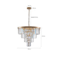 Contemporary Crystal Modern Chandeliers Crystal Ceiling Chandelier 4 Tier Golden Chandelier Lighting For Dining Room Living Room Bedroom Bulbs Not Included Gold Crystal Iron