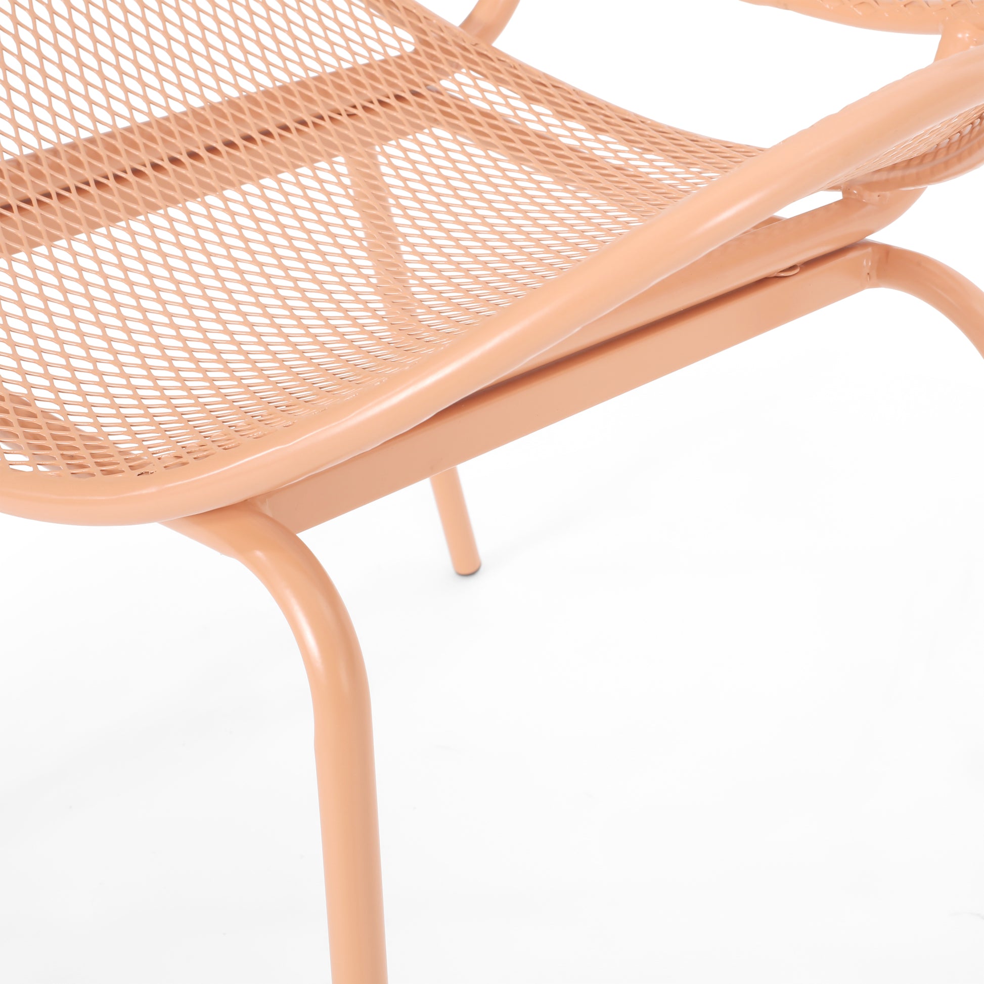 Elba Chair Set Of 2 Orange Iron