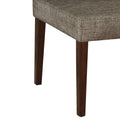 Grey And Espresso Padded Side Chair Set Of 2 Solid Espresso Dining Room Side Chair Solid Back Set Of 2 Wood Fabric