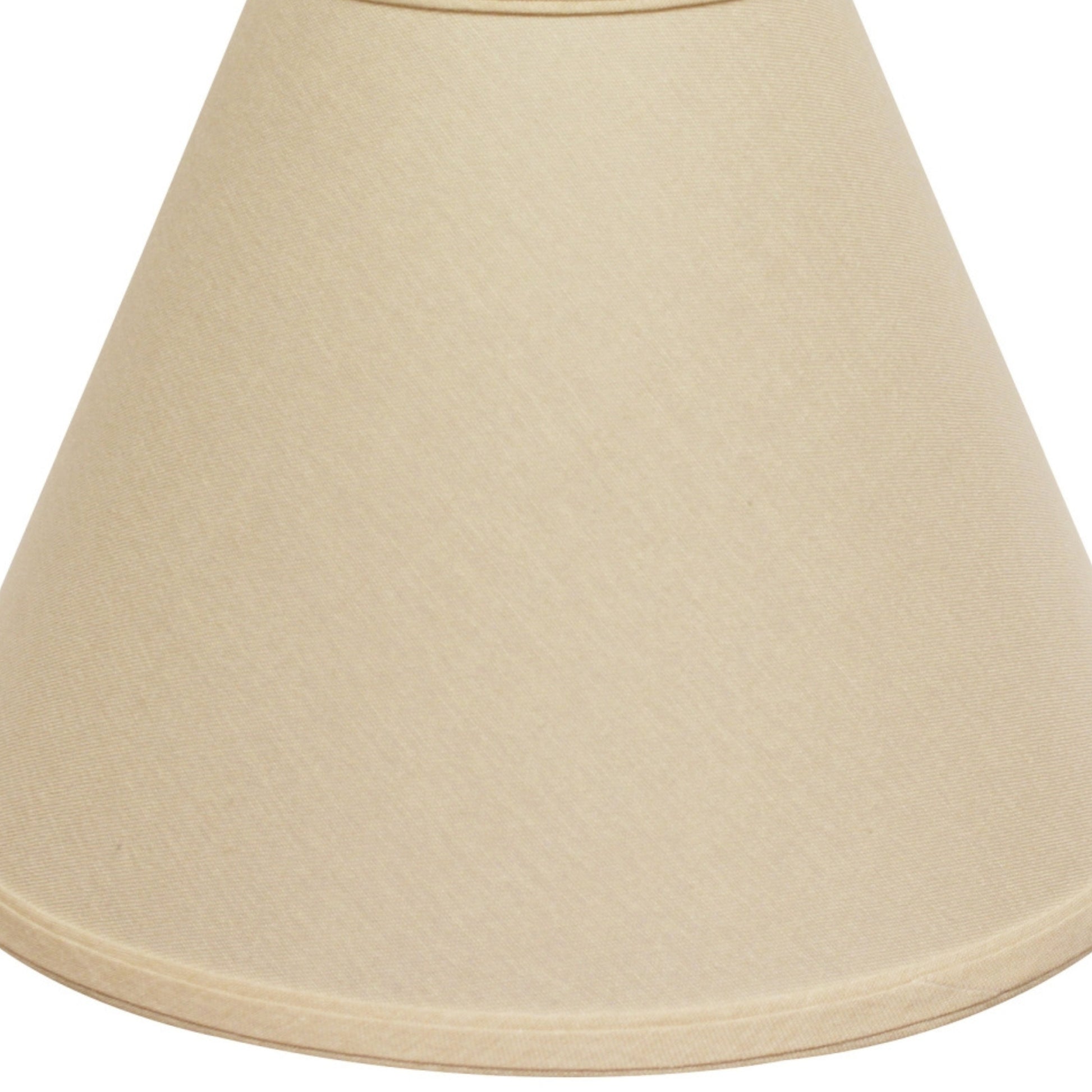Slant Deep Cone Hardback Lampshade With Washer Fitter, Beige Beige Linen