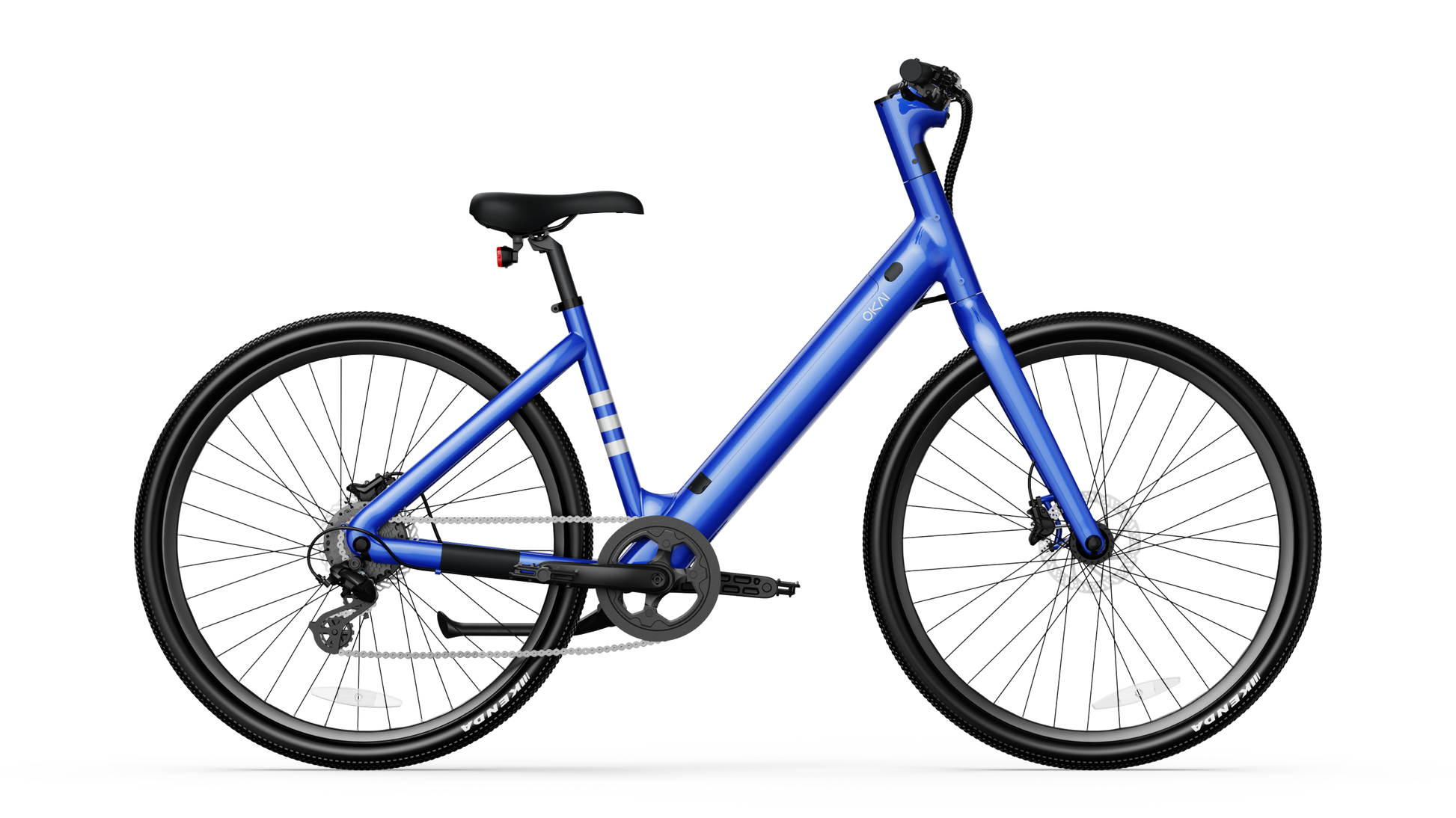 Minimalist Fitness Step Through E Bike W Up To 62 Miles Max Operating Range And 20 Mph Max Speed Bolt Blue Blue Aluminum