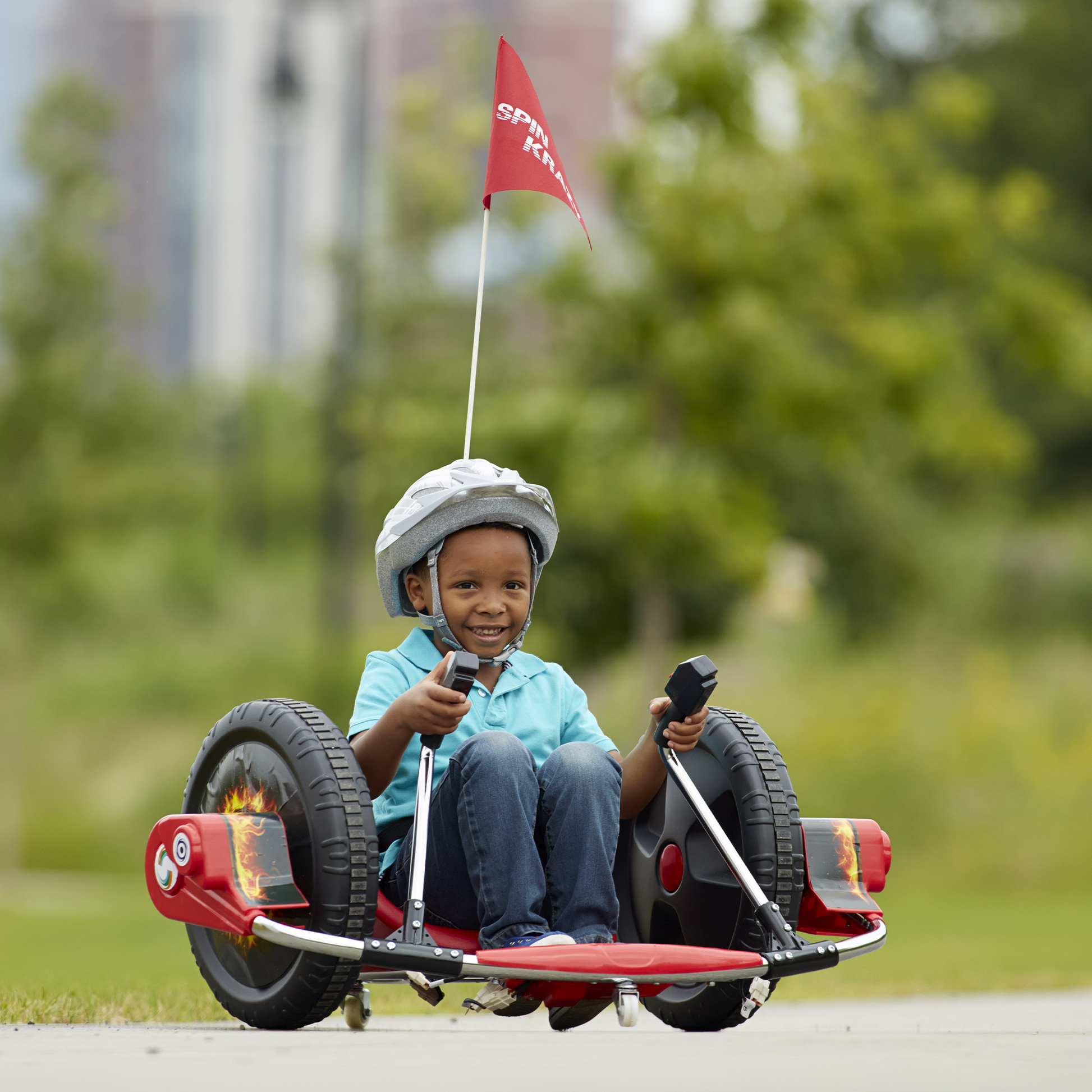 12V Kids Ride On Electric Toy,2Wd,16'' Exaggerated Wheel,Dual Handle Control For 360 Degree Flexible Steering And Rotation,Solid Metal Frame,Provide A Speed Of 4.66 Mph For Kids Aged 6 . Red 50 99 Lbs Polypropylene