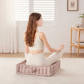 Poly Chenille Square Floor Pillow Cushion 24X24