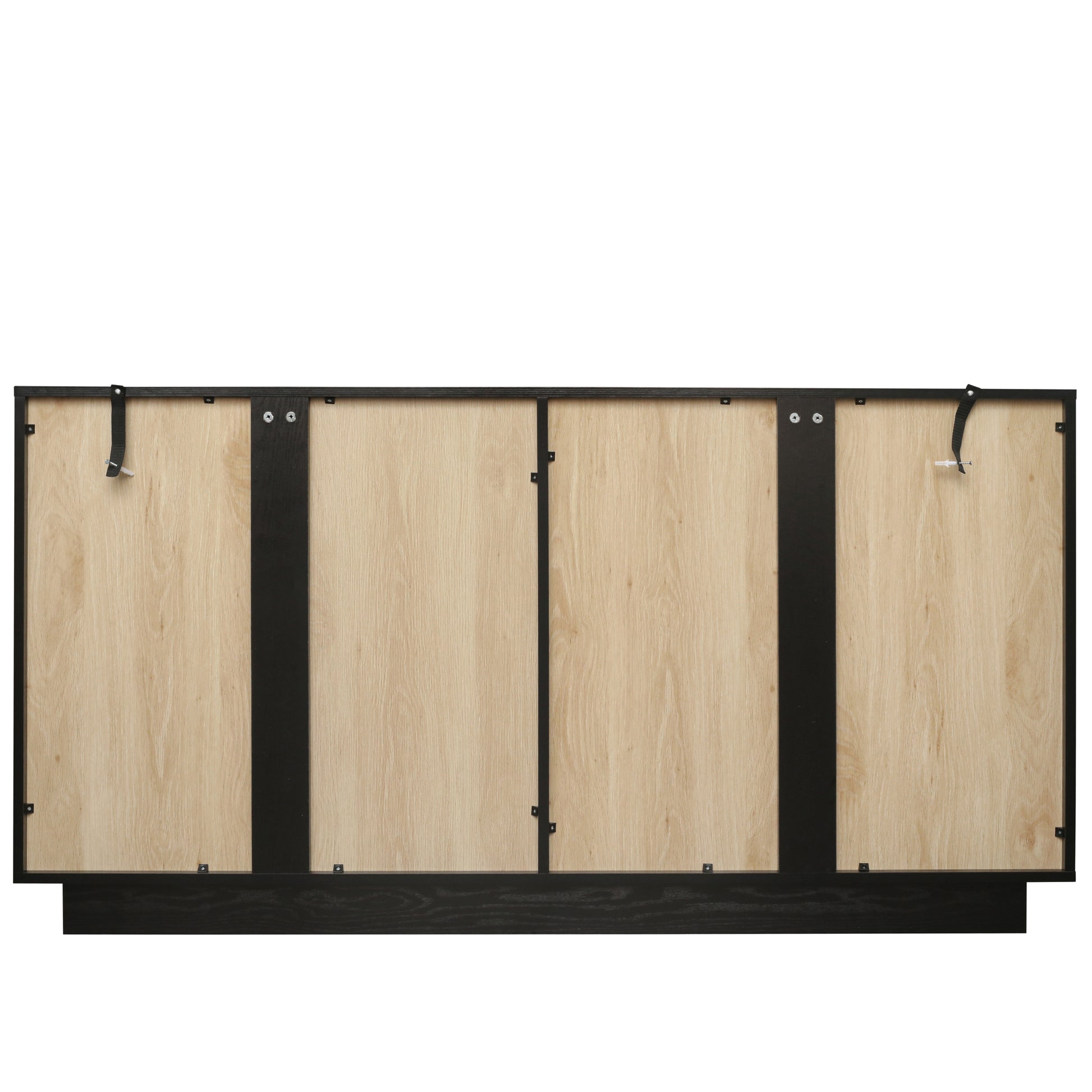 Storage Cabinet With Acrylic Door For Living Room, Dining Room, Study Black Particle Board