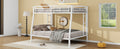 Full Xl Over Queen Metal Bunk Bed With Ladder And Guardrails, White Expected Arrival Time: 9.7 Box Spring Not Required Full Xl White Metal Metal