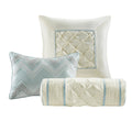 7 Piece Tufted Comforter Set Seafoam King King Seafoam Polyester