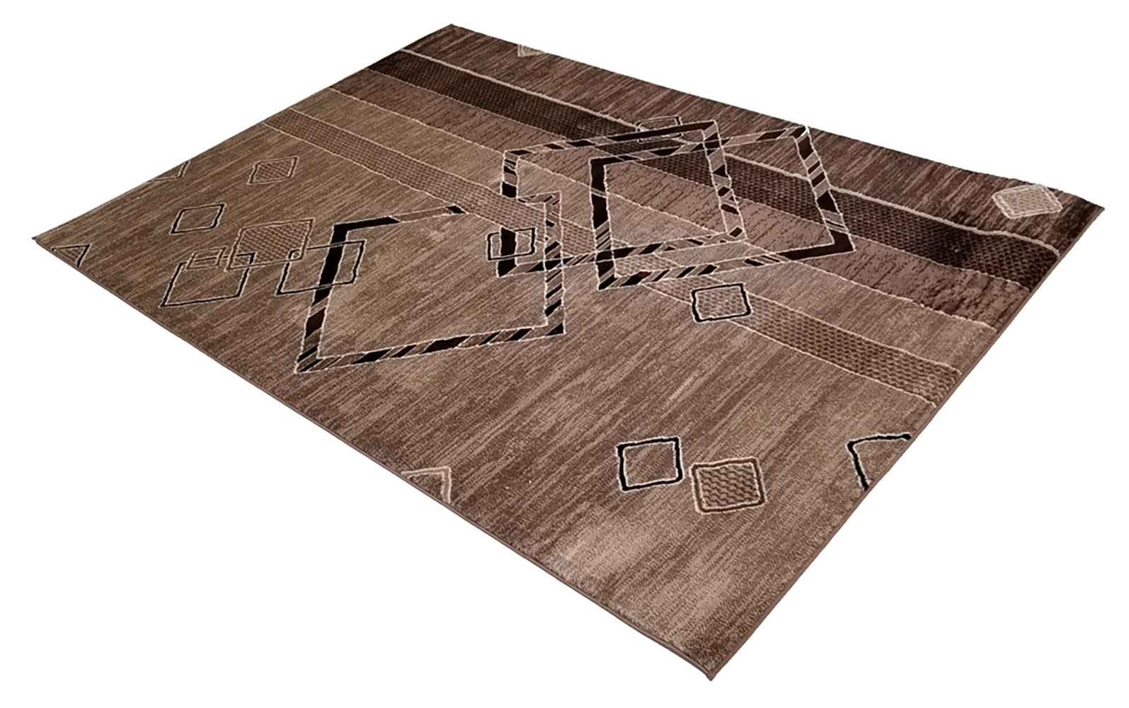 Jersey Area Rugs, Carpets For Livingroom, 5X7 Area Rugs ,3394 Brown Rectangle 5&7 Brown Contemporary Abstract Polypropylene