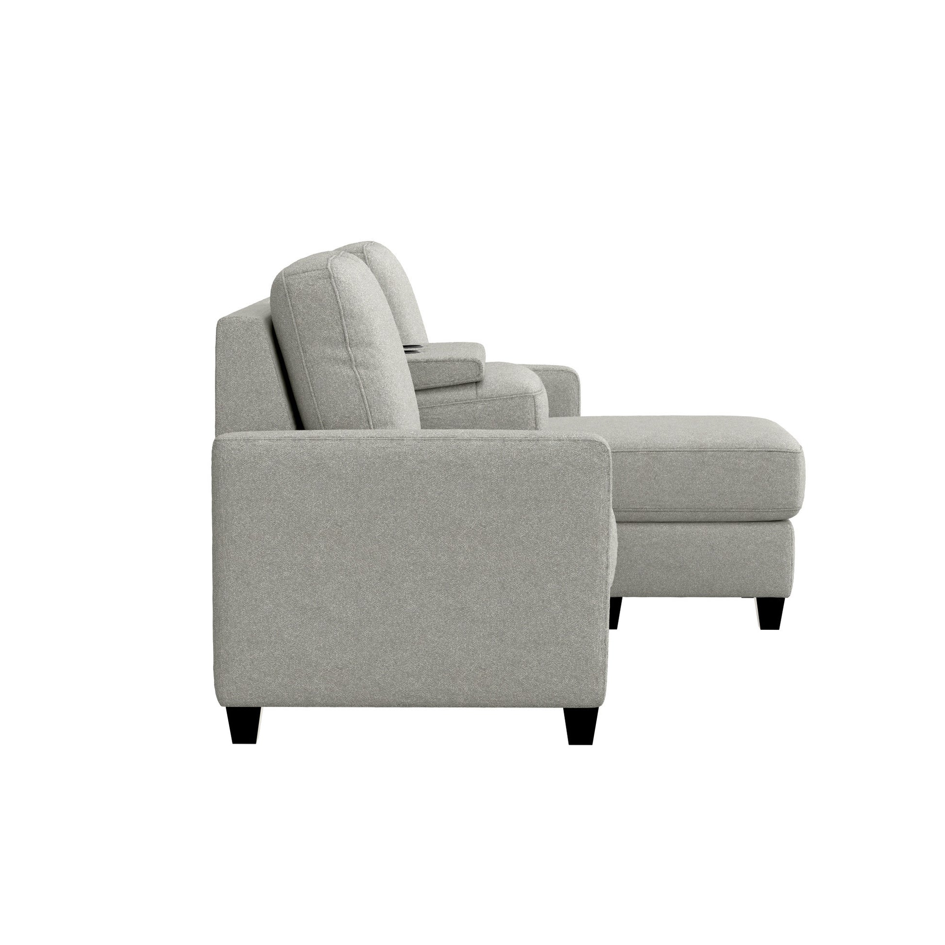 Drason Gray Reconfigurable Sectional Gray Foam Engineered Wood 3 Seat