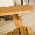 Malibu Reclining Adirondack Chair Natural Stained Acacia Wood