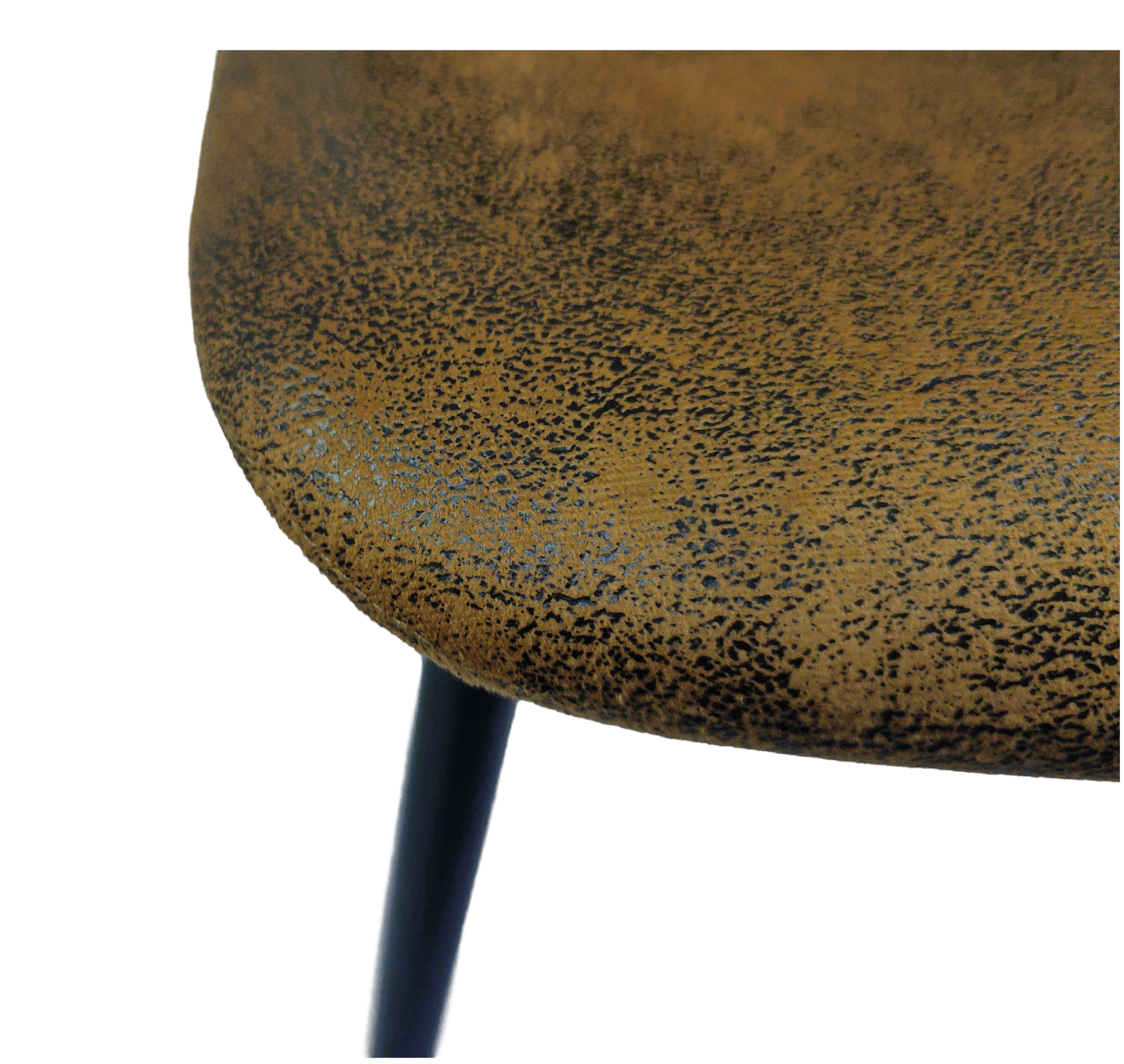 Dining Chairs Set Of 4, Modern Accent Chairs With Soft G Suede Fabric Upholstered Seat, Spoon Shape Kitchen Chair With Black Metal Legs Dining Side Chairs For Dining Room Kitchen Brown Brown Foam Suede