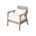 Set Of 2 Outdoor Acacia Wood Patio Club Chair, Patio Furniture,Waterproof Thick Cushion Deep Seating For Porch, Garden, Backyard, Balcony, Weight Capacity 400Lbs, Light Brown Finish, Cream Cushion Yes Deep Seating Light Brown Garden & Outdoor Foam Acacia