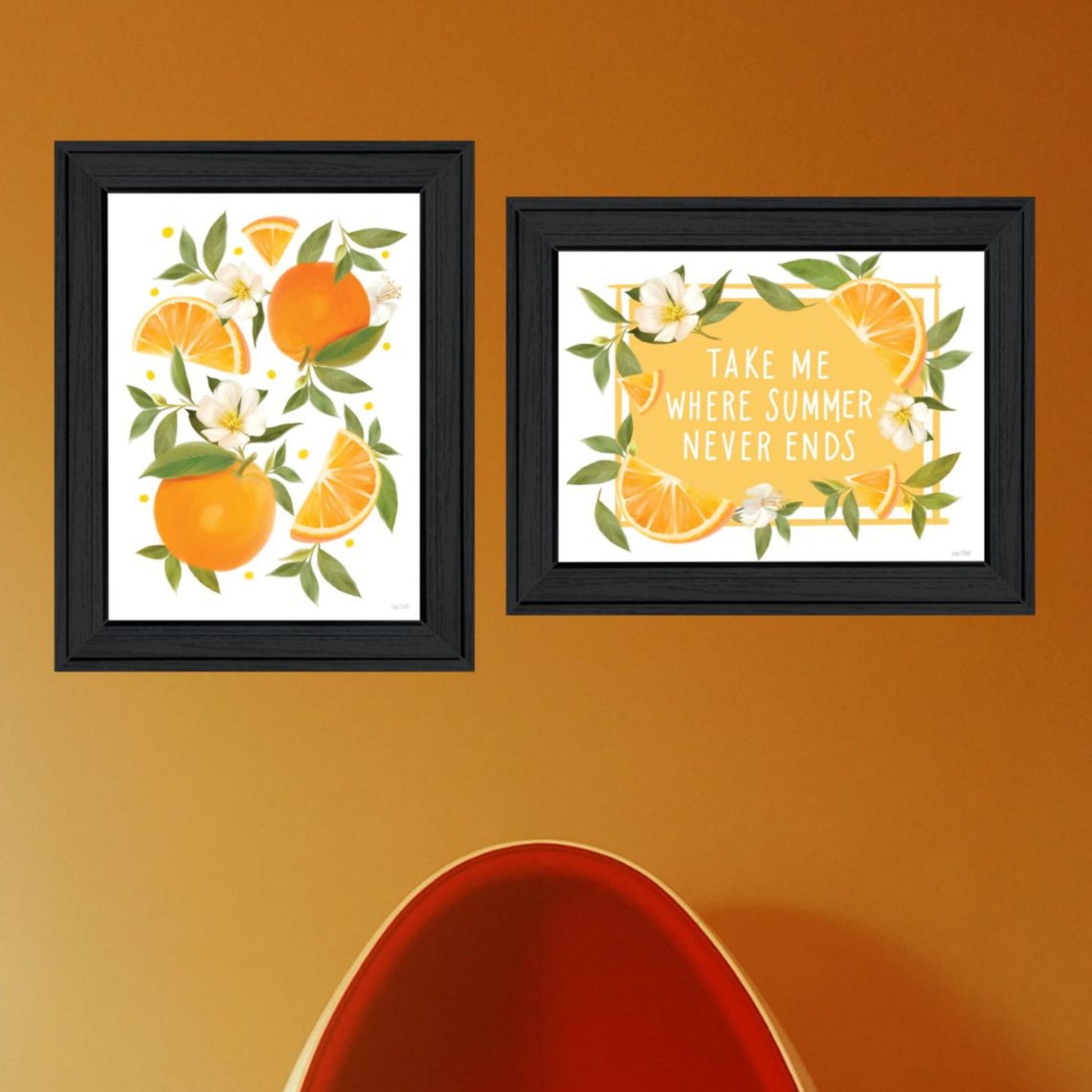 "Take Me Where Summer Never Ends So I Can Always Smell Orange Blossoms " Framed Wall Art For Living Room, Wall Art Print For Home Decor, Bedroom Wall Art By House Fenway Multicolor Wood Paper