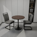 Walnut Circular Dining Table, 31.5 