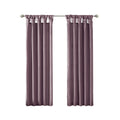 Twist Tab Lined Window Curtain Panel Only 1 Pc Window Panel Purple Polyester