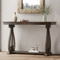 48 Inch Rustic Vintage Console Tablefarmhouse Style Entryway Table With Open Shelf And Sturdy Construction For Entryway And Living Room Walnut Walnut Distressed Finish Primary Living Space Antique,Rustic,Vintage Open Storage Console Tables Brushed