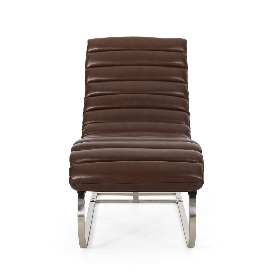 S Chaise Lounge Dark Brown Pu Leather