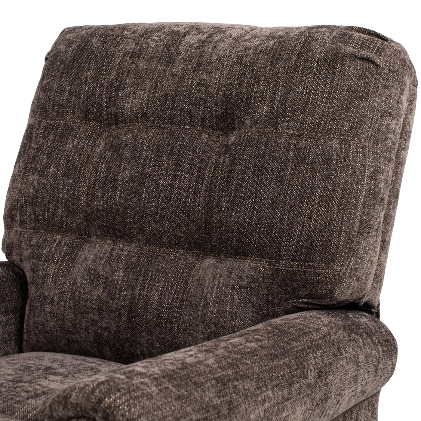 Irwin 36" Power Lift Recliner Chair, Chocolate Brown Chenille Brown Foam Chenille