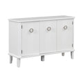 Simple And Atmospheric Solid Wood Veneer Fraxinus Mandschuric Cabinet With Three Acacia Solid Doors,Adjustable, Suitable For Study, Corridors,And Entrances. White Mdf