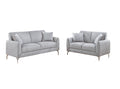 Elegant 2Pc Sofa Set Light Gray Burlap Like Fabric Sofa Loveseat W Pillows Cozy Design Plush Couch Living Room Light Gray Primary Living Space Cushion Back Classic,Contemporary,Modern Rubberwood