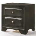 Antique Grey Nightstand With 2 Drawer Grey 2 Drawers Bedroom Rectangle Rubberwood Drawers Wood