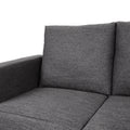 Sofa 3 Seater Charcoal Wood 3 Seat