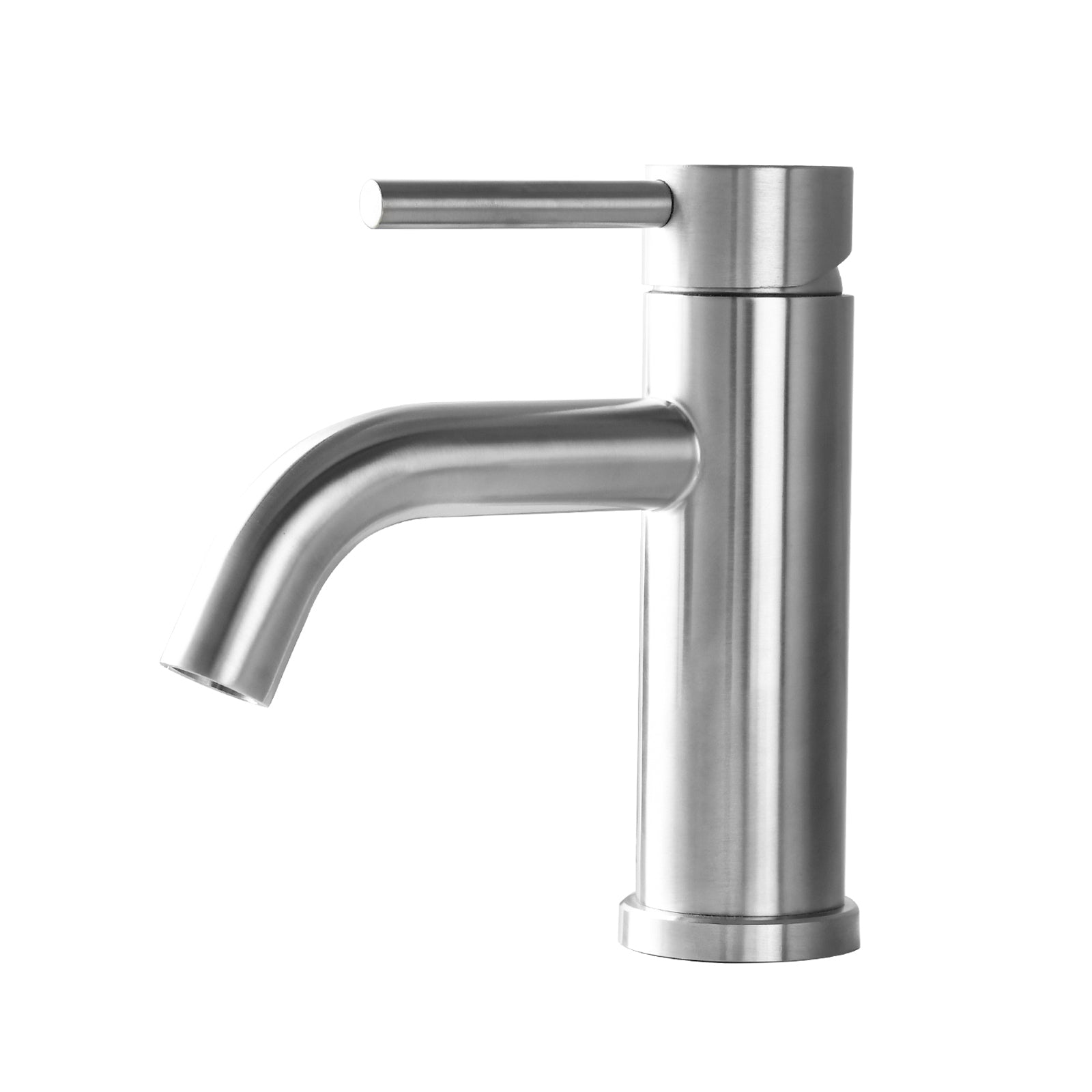 Bathroom Faucet Single Hole Modern Bathroom Sink Faucet Vanity Bathroom Faucet One Brushed Nickel Deck Mounted Cartridge Valve Single Hole Faucets Bathroom Modern 1 Hole Faucets Stainless Steel