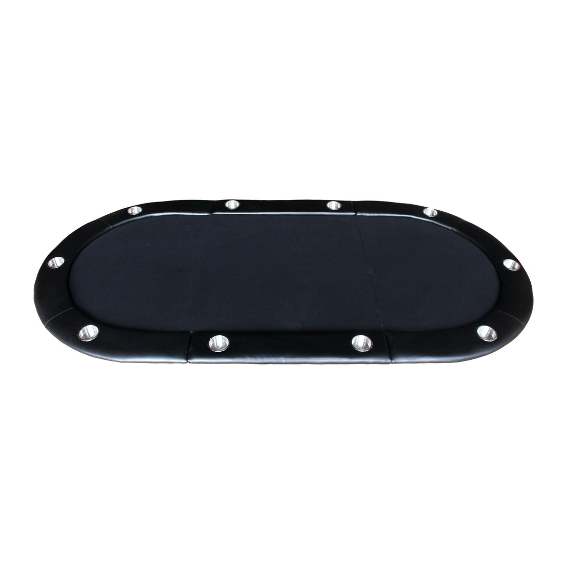 Folding Poker Table Top For 10 Players Tri Fold Texas Holdem Blackjack Casino Game Tabletop Black Black Primary Living Space Modern Mdf