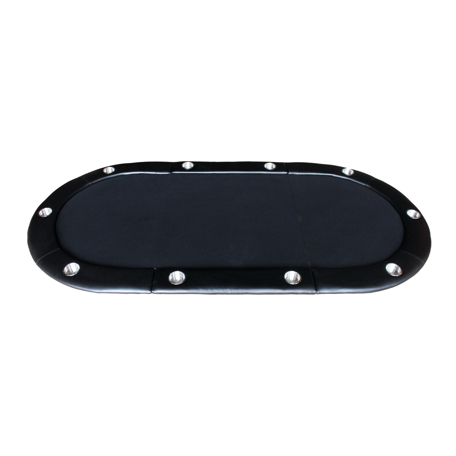 Folding Poker Table Top For 10 Players Tri Fold Texas Holdem Blackjack Casino Game Tabletop Black Black Primary Living Space Modern Mdf