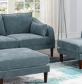 Beautiful 5Pcs Modular Sectional Set 2X One Arm Chairs 2X Armless Chair 1X Ottoman Living Room Furniture Mineral Color Morgan Fabric Grayish Primary Living Space Cushion Back