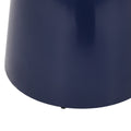 Outdoor Metal End Table Large Navy Blue Iron