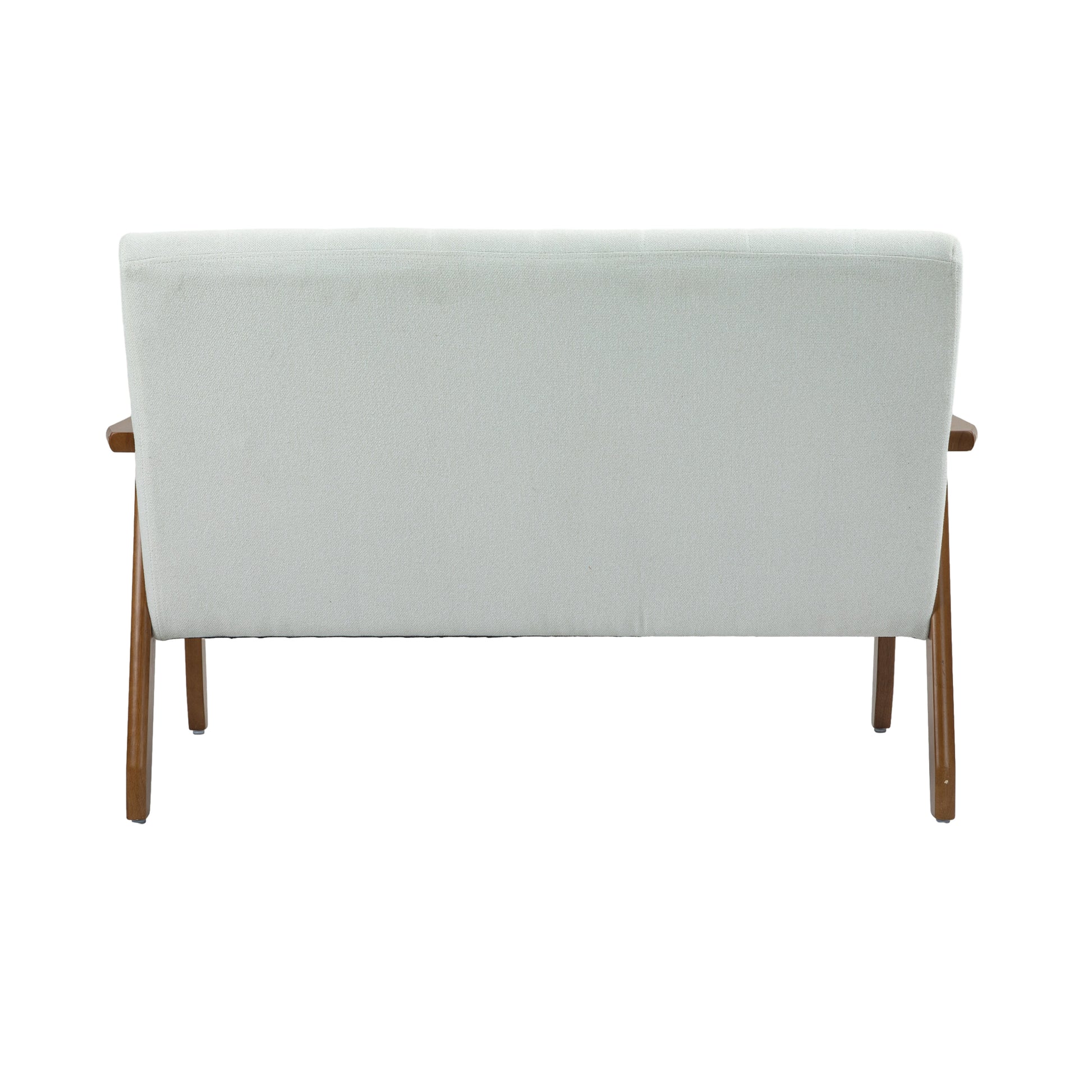 Coolmore Mid Century Modern Solid Loveseat Sofa Upholstered Linen Loveseat, 2 Seat Upholstered Loveseat Sofa Modern Couch Beige Linen 2 Seat