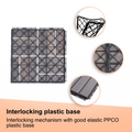 30 Pcs Interlocking Deck Tiles Checker Pattern, 12