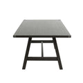 Rectangular Wooden Dining Table In Grey Finish Grey Seats 6 Dining Room Rectangular Mdf,Rubber Wood