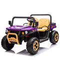 24V Xxxl Kids Ride On Utv W Parents Remote Control,Two Seater,Automatic Tipping Bucket,Rear Wheel Suspension,Slow Start,Portable Handle,Safety Belt,Led Light,Usb,Mp3,Bluetooth,Horn For Kids Aged 3 8. Purple 50 99 Lbs Polypropylene