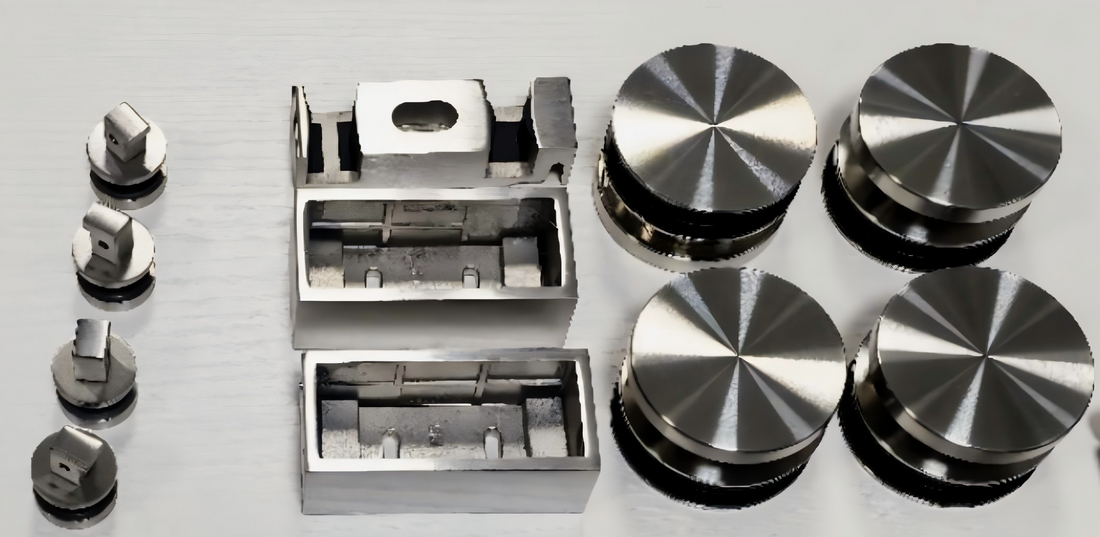 Roller Set With Wall Brackets And Anti Jump Knobs Only, 24D01P07 Bnx Brushed Nickel Stainless Steel