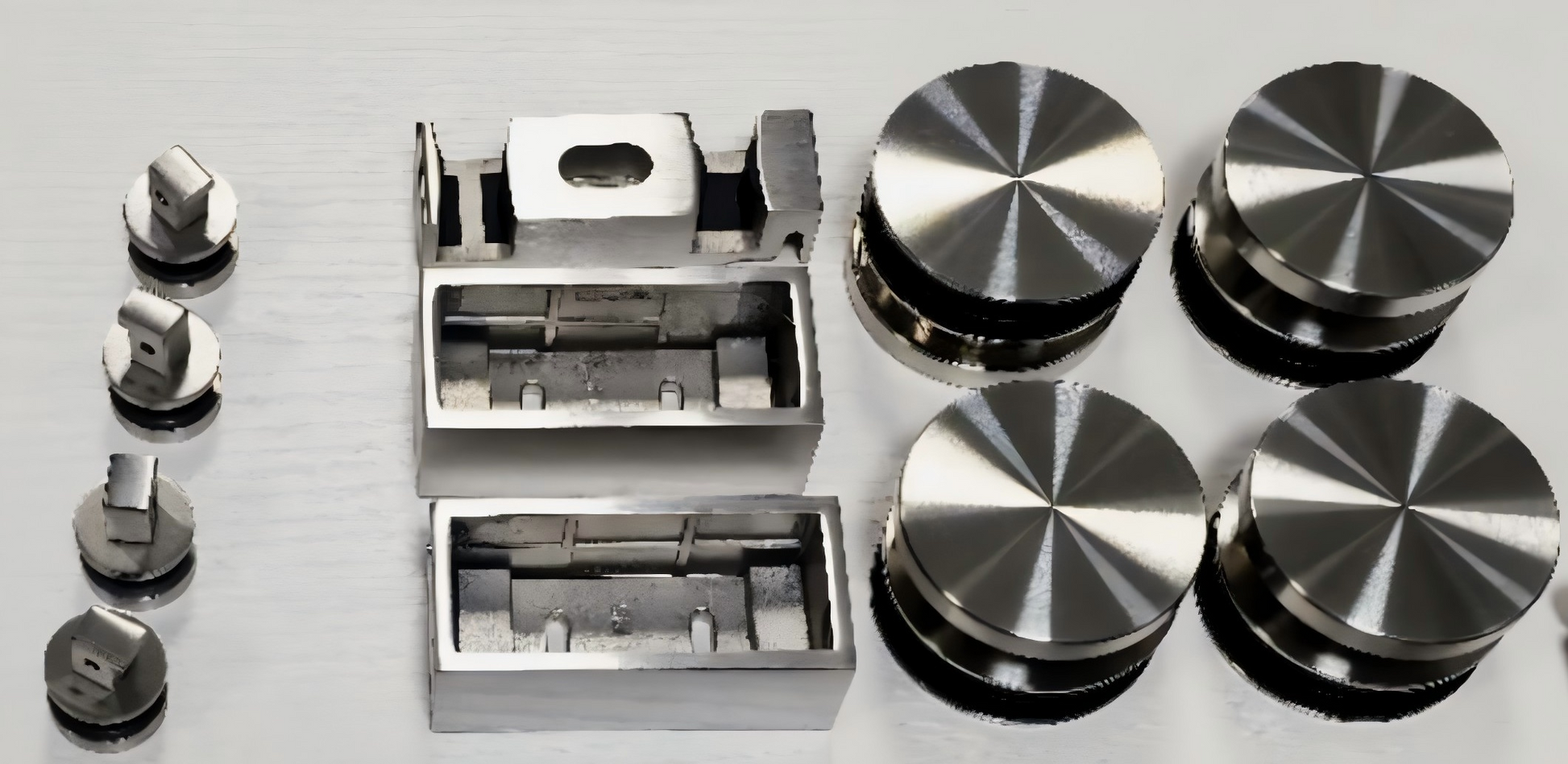 Roller Set With Wall Brackets And Anti Jump Knobs Only, 24D01P07 Bnx Brushed Nickel Stainless Steel