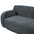 81.5'' Minimalist Curved Upholstered Sofa, 3 Seat Modular Casual Sofa For Living Room, Bedroom, And Apartments Gray Polyester 3 Seat