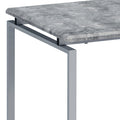 Grey And Silver Occasional Set With Trestle Base Grey Silver Primary Living Space Modern Rectangular Wood Metal Sled