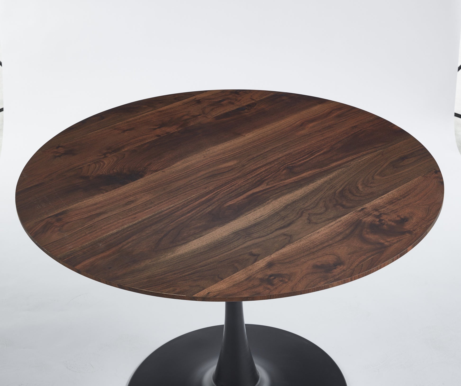 42.1"Wood Color Top Tulip Table Mid Century Dining Table For 4 6 People With Round Mdf Table Top, Pedestal Dining Table, End Table Leisure Coffee Table Walnut Mdf