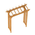 Wooden Arbor, Wedding Arch For Ceremony, Wood Trellis For Plant Climbing, Christmas Decor Pergola For Garden Backyard Yellow Solid Wood