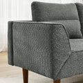 Convertible Futon Sofa Bed, Comfy Loveseat Sleeper Sofa With Adjustable Armrest, Strengthen Wood, Thick Padded Cushion, Small 2 Seater Couch For Living Room, Bedroom, Grey Grey Foam 2 Seat