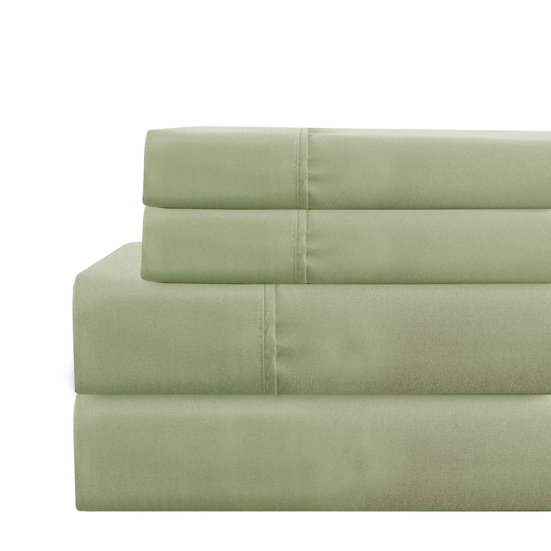 Lanester 3 Piece Polyester Twin Size Sheet Set The Urban Port, Olive Green Green Polyester